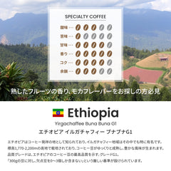 エチオピア イルガチャフィー ブナブナ G1 ナチュラル